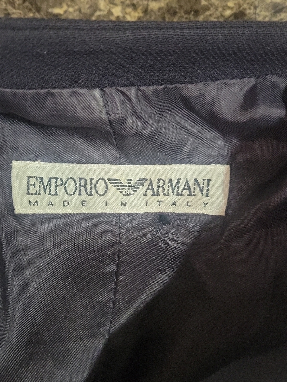 Emporio Armani Navy Two-Button Tailored Blazer - Picture 3 of 5